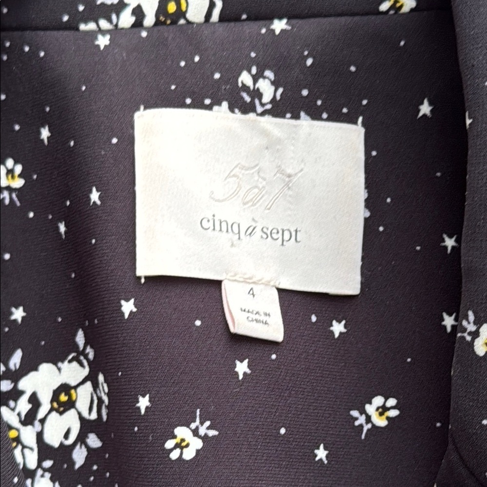 Cinq a Sept Women’s Floral Suit Jacket 4 and Pant 0 Coordinated Set - Picture 2 of 7